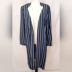 MISHO Vintage 80's 100% Silk Open  Front Long Jacket